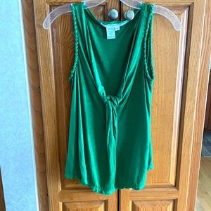 Sleeveless Green Top with Embellishments